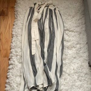 Free People Striped Skirt With Matching Crop Top